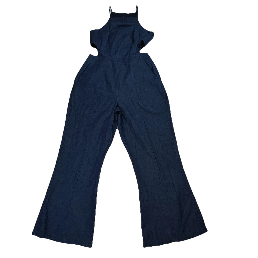 BCBG‎ GENERATION DENIM CROPPED ONE PIECE JUMPSUIT PANTS SZ 0